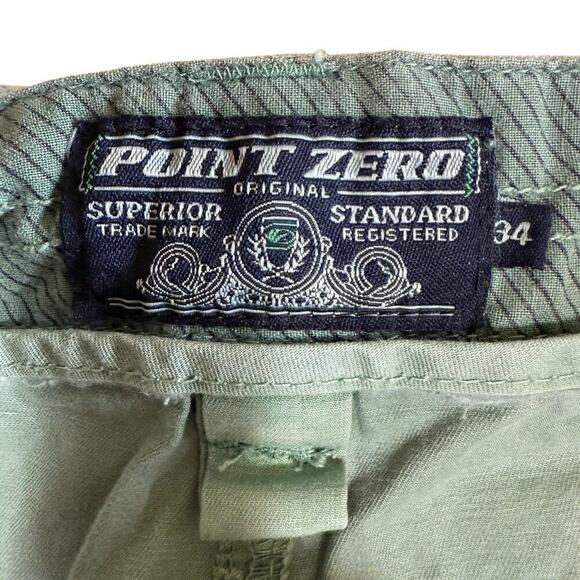 Point Zero Cargo Shorts Me Green Belted 34x15 Fishingcore Fishermancore outdoors - Picture 6 of 11